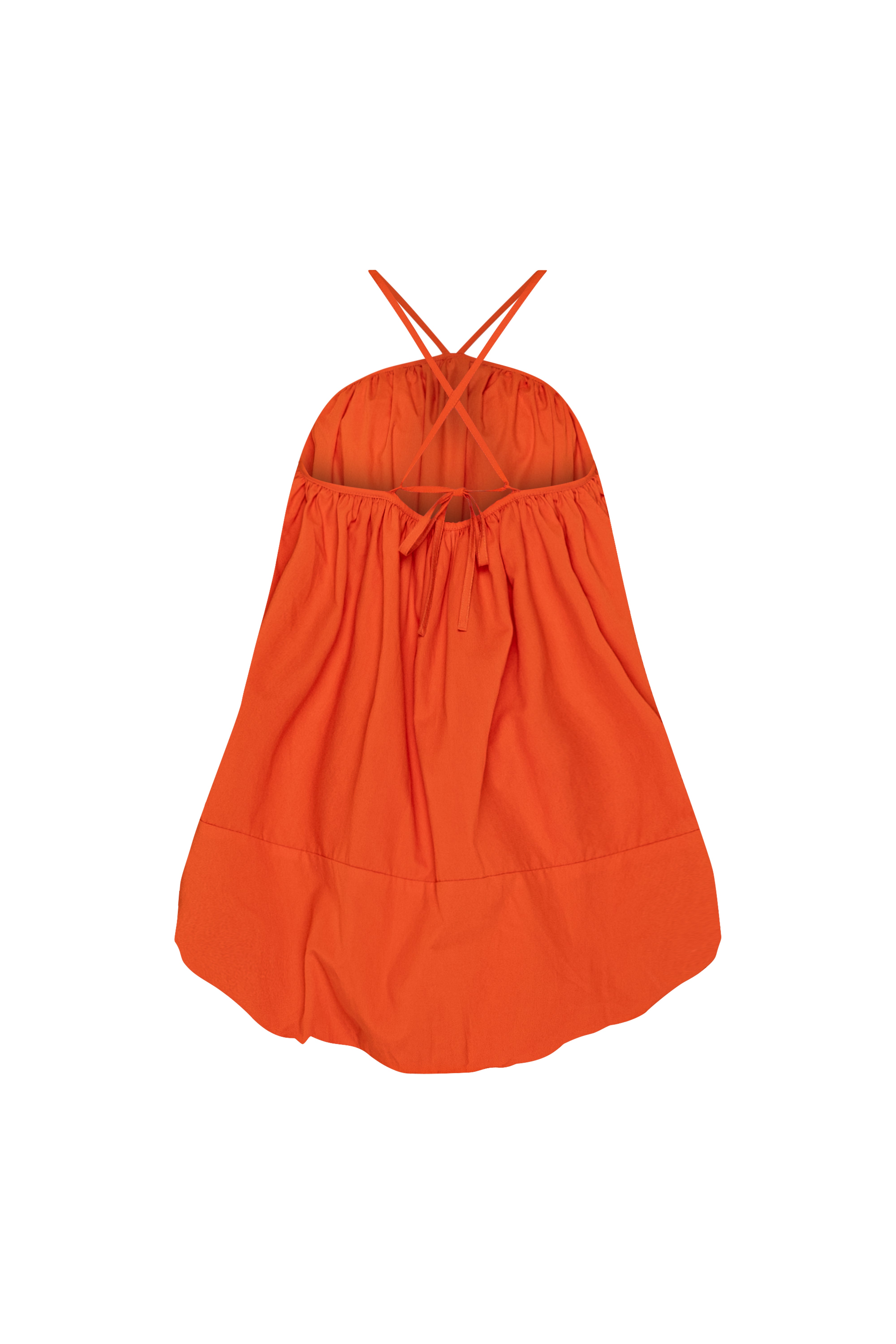 FLOATE BALLOON DRESS - BLOOD ORANGE