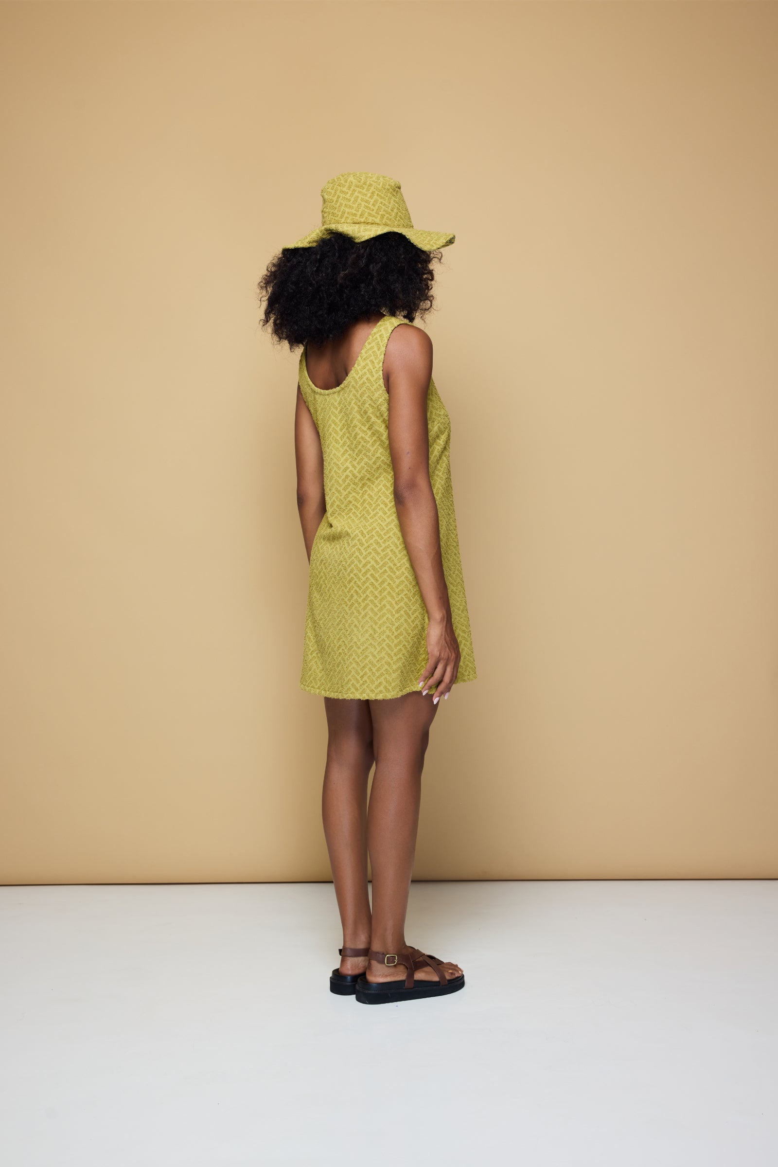 TERRINGBONE/BANDANA SUN HAT - PEAR GREEN