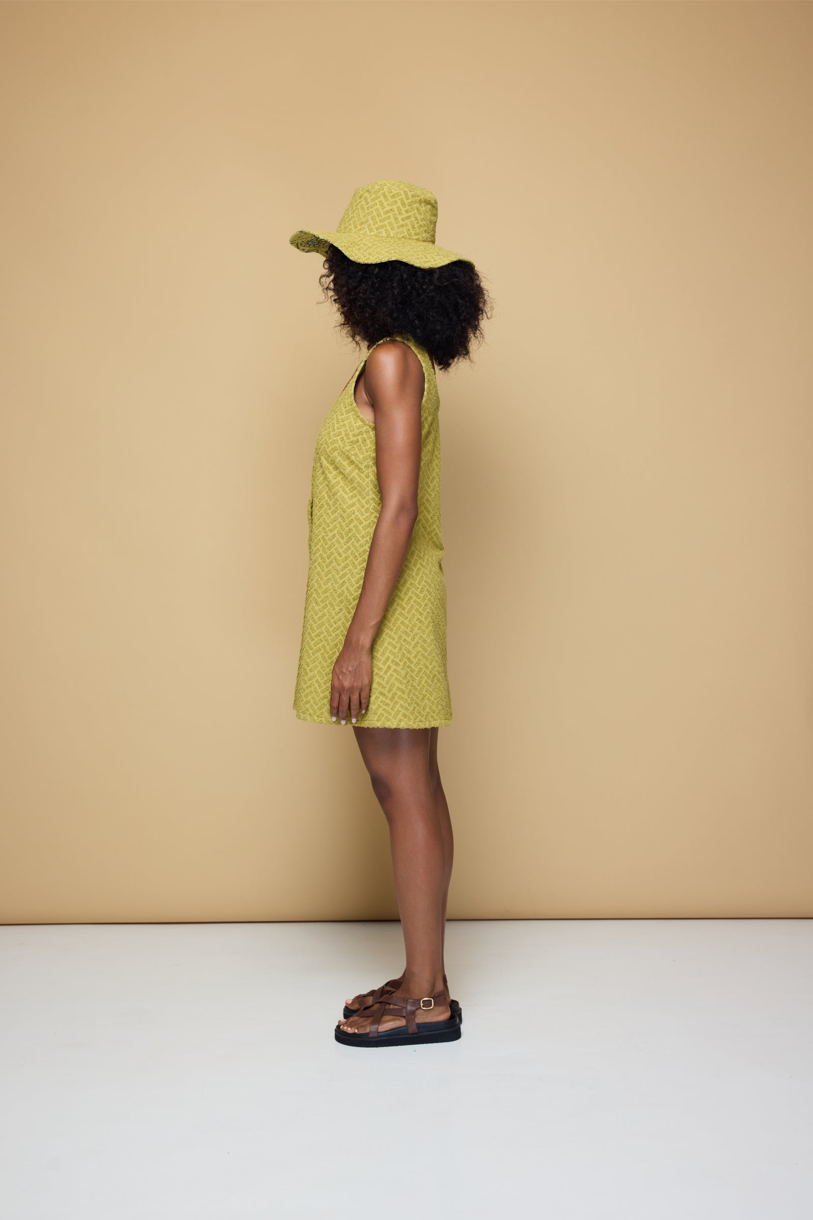 TERRINGBONE/BANDANA SUN HAT - PEAR GREEN