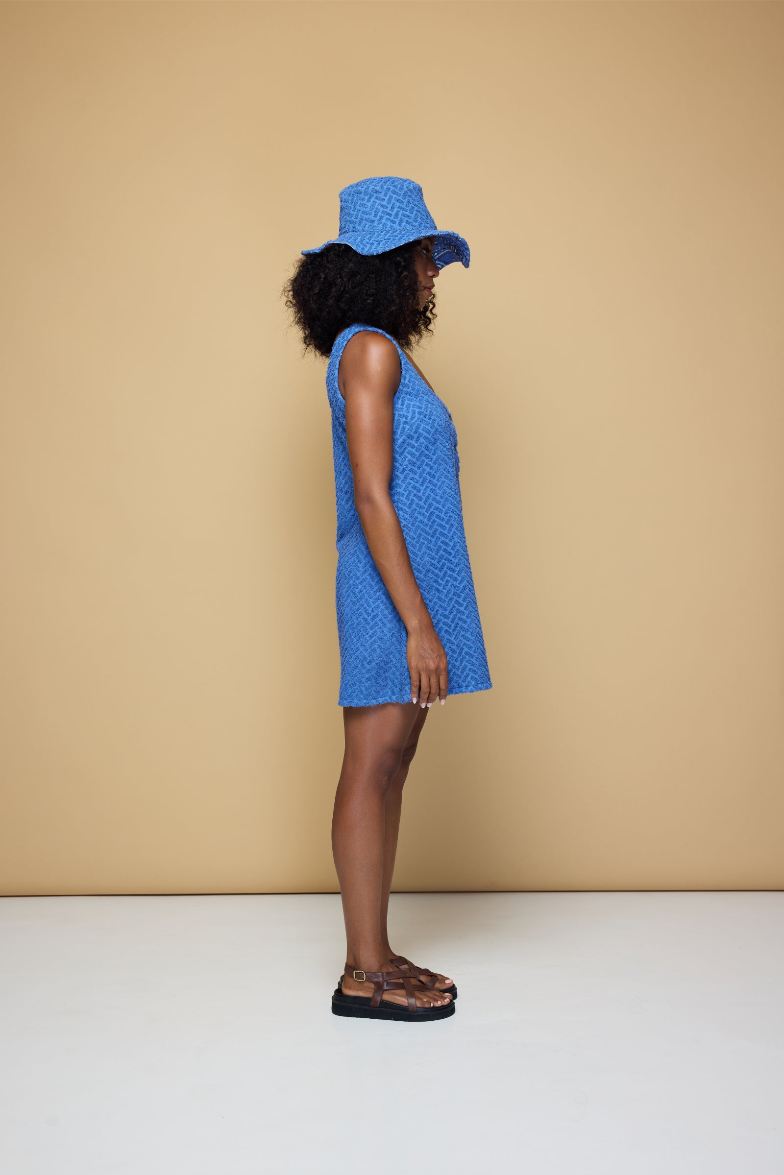 TERRINGBONE/BANDANA SUN HAT - CLOUD BLUE