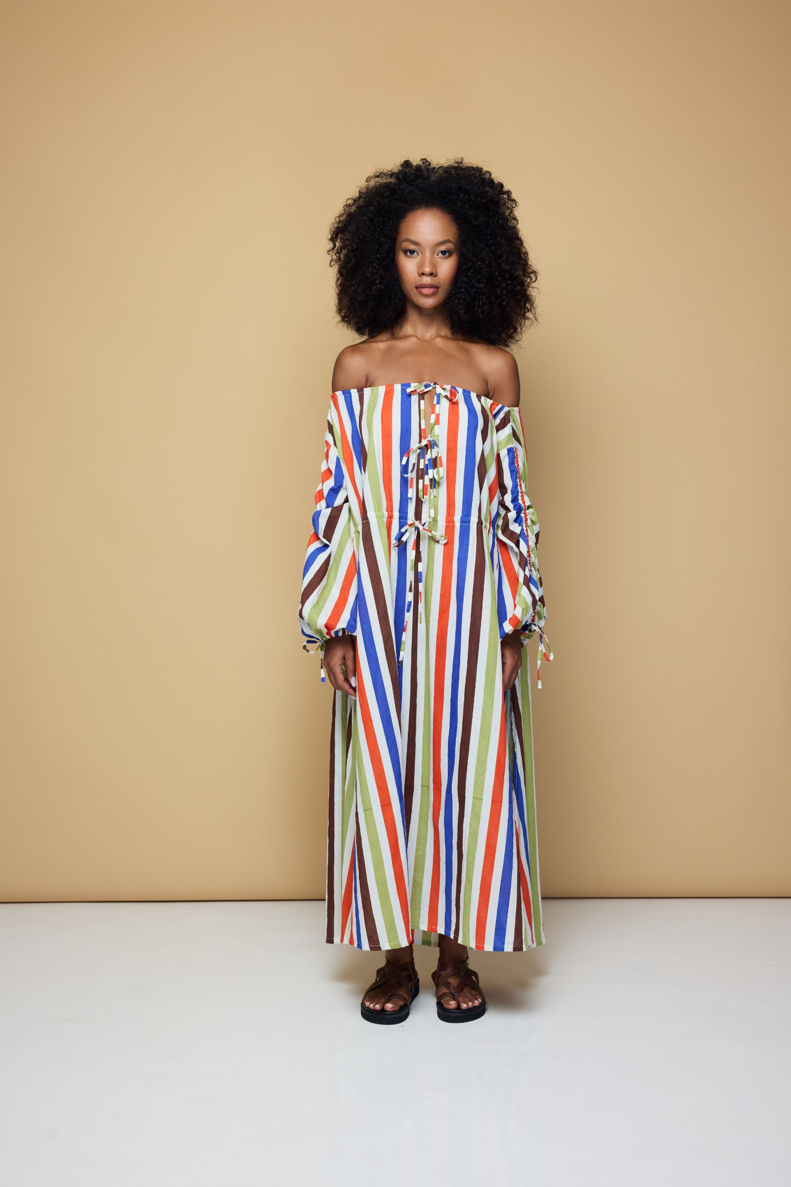 SALT AND SEA MAXI BEACH DRESS - COOLIO STRIPES