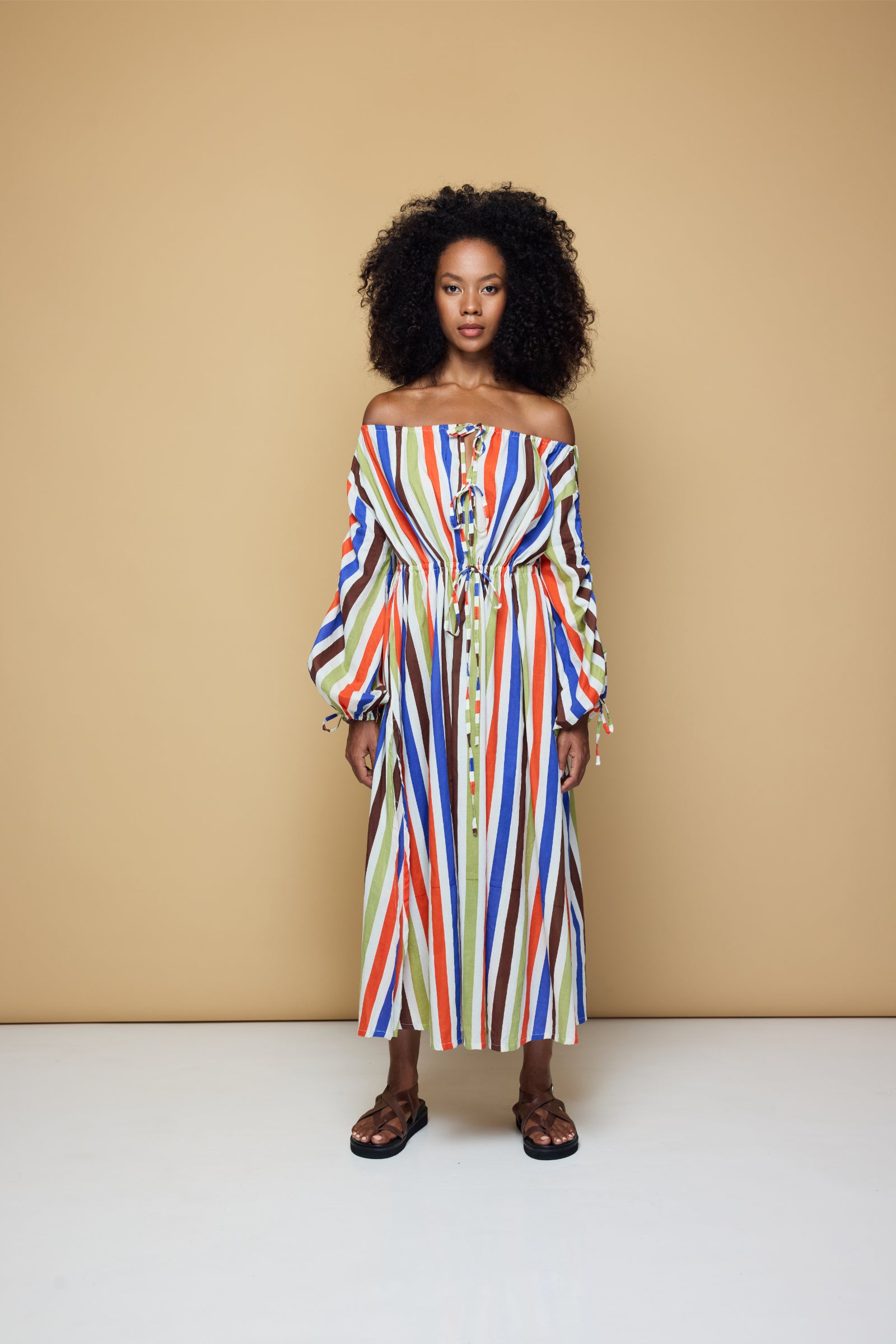 SALT AND SEA MAXI BEACH DRESS - COOLIO STRIPES