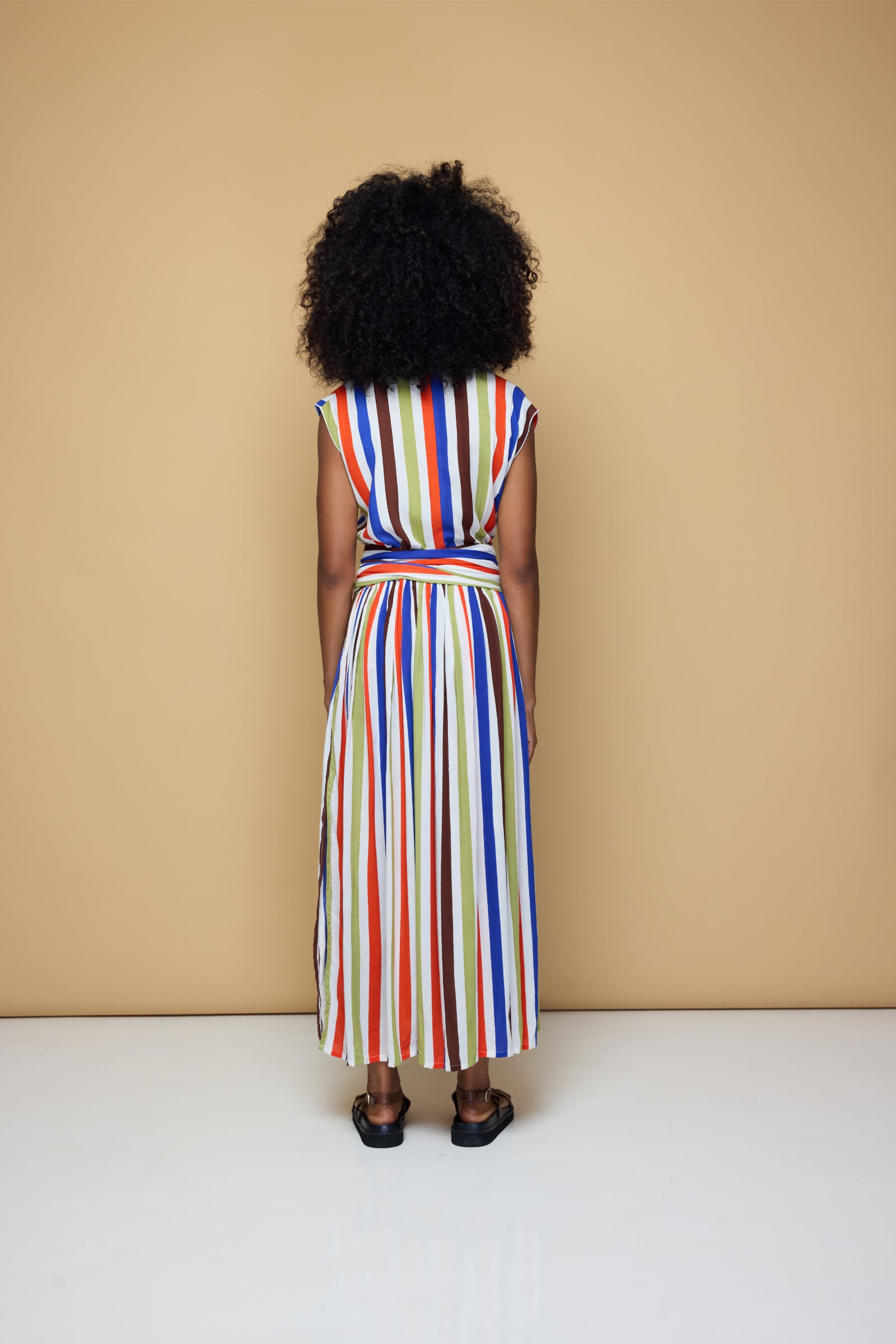 THE POINT DRESS MAXI - COOLIO STRIPE