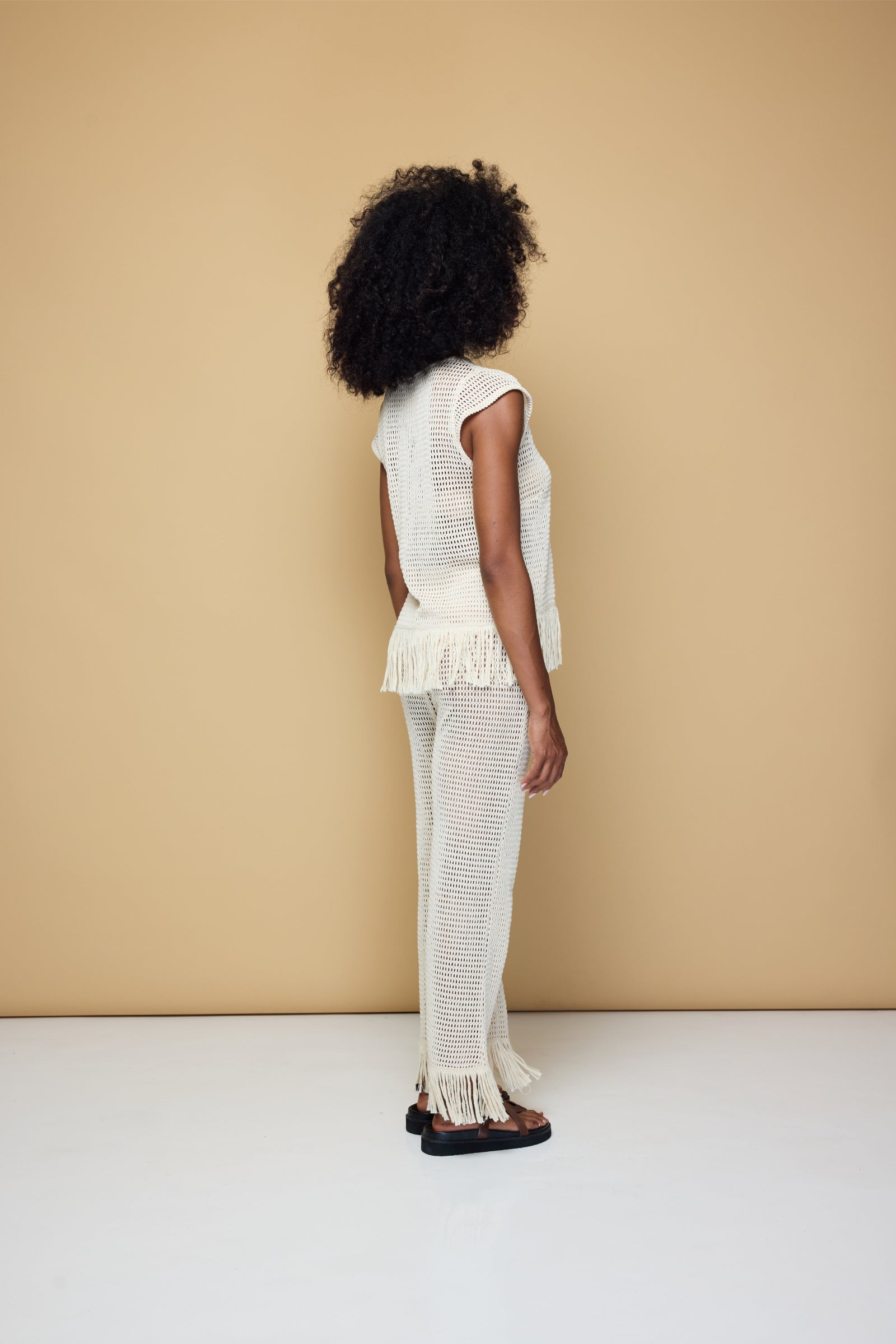 THE ERIKA KNITTED TOP - SOFT LATTE CREAM