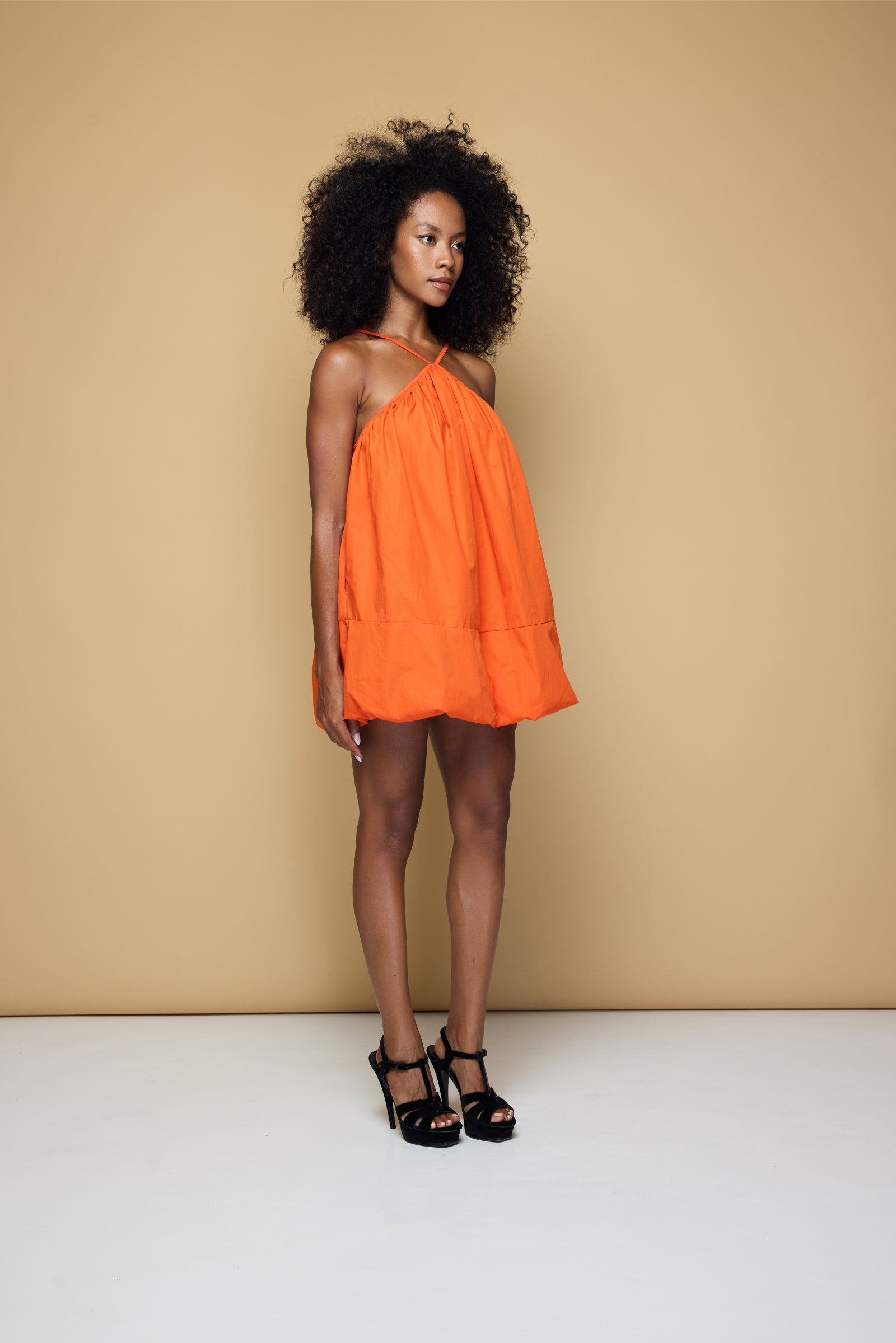 FLOATE BALLOON DRESS - BLOOD ORANGE
