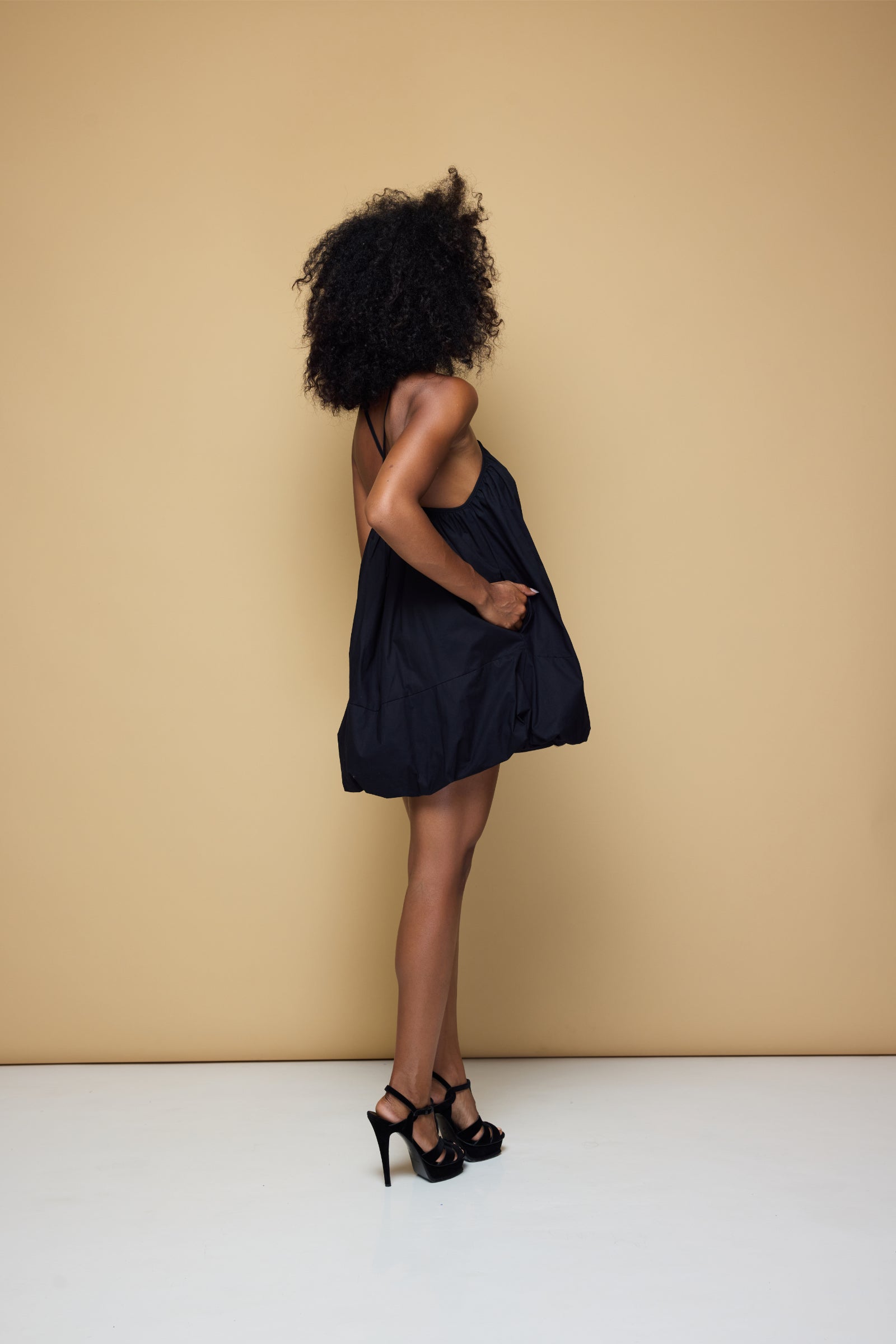 FLOATE BALLOON DRESS - NOIR