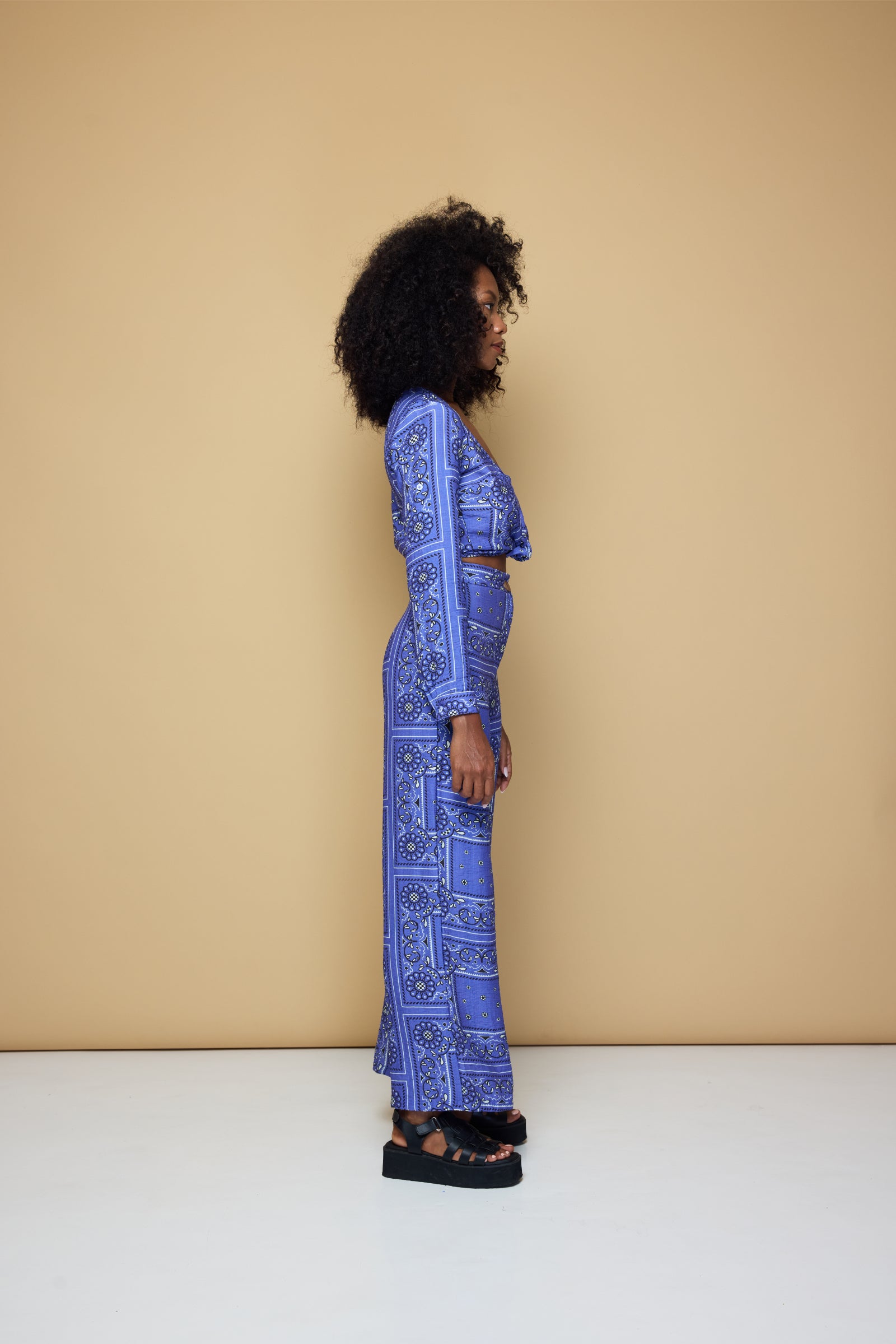 BOARDWALK PANTS 2.0 - BANDANA STATE PRINT/ BLUE