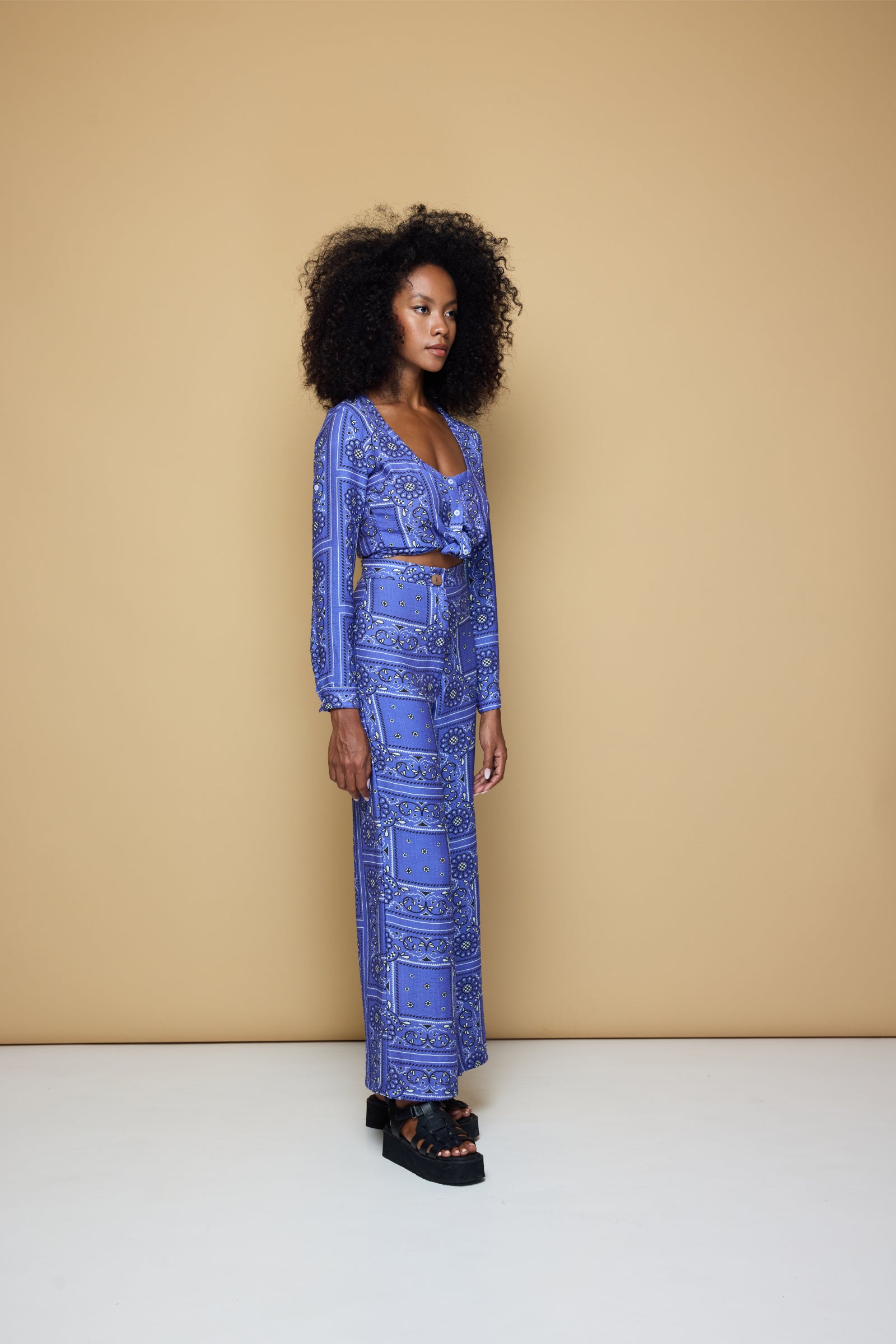 BOARDWALK PANTS 2.0 - BANDANA STATE PRINT/ BLUE