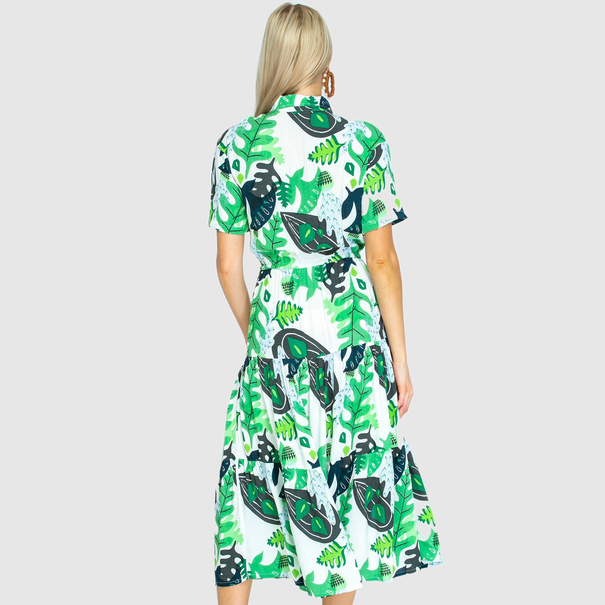 THE WALK IN THE PARK DRESS - Cactus Green