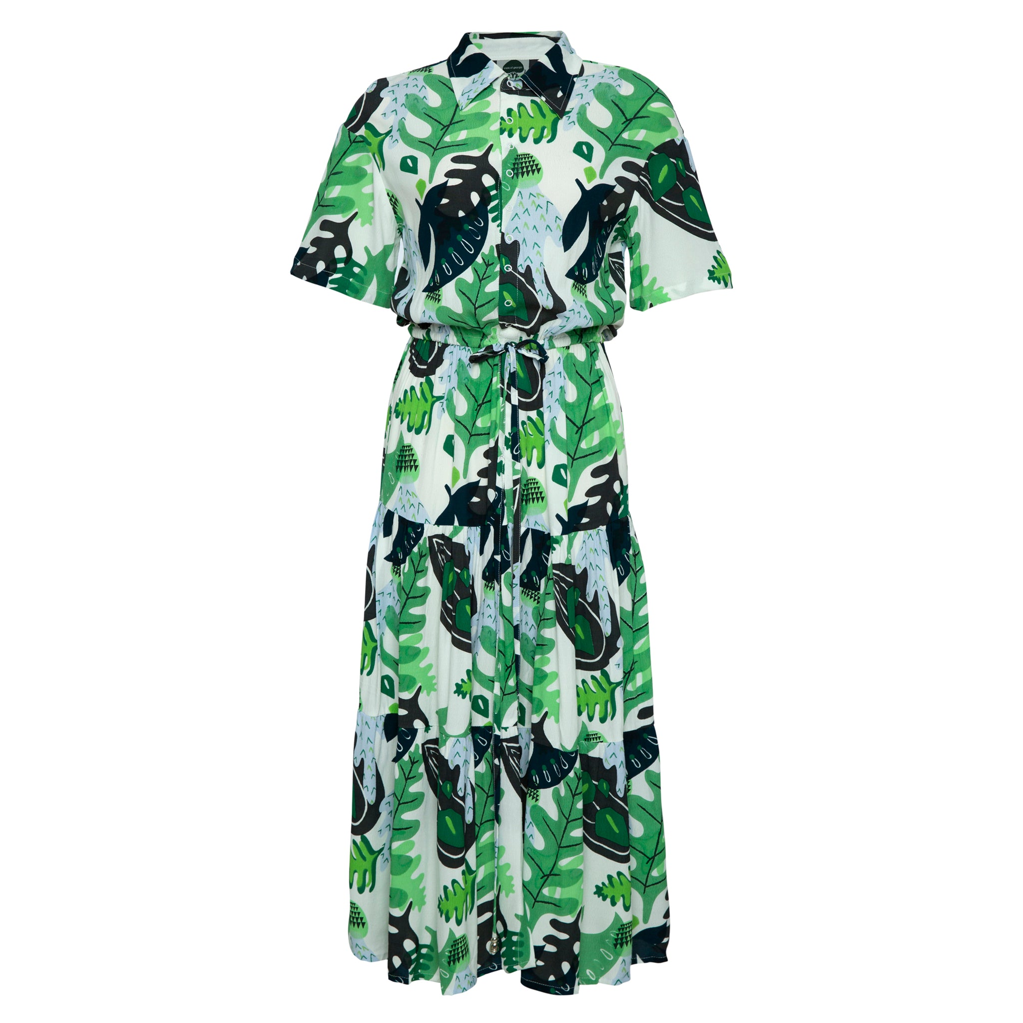 THE WALK IN THE PARK DRESS - Cactus Green
