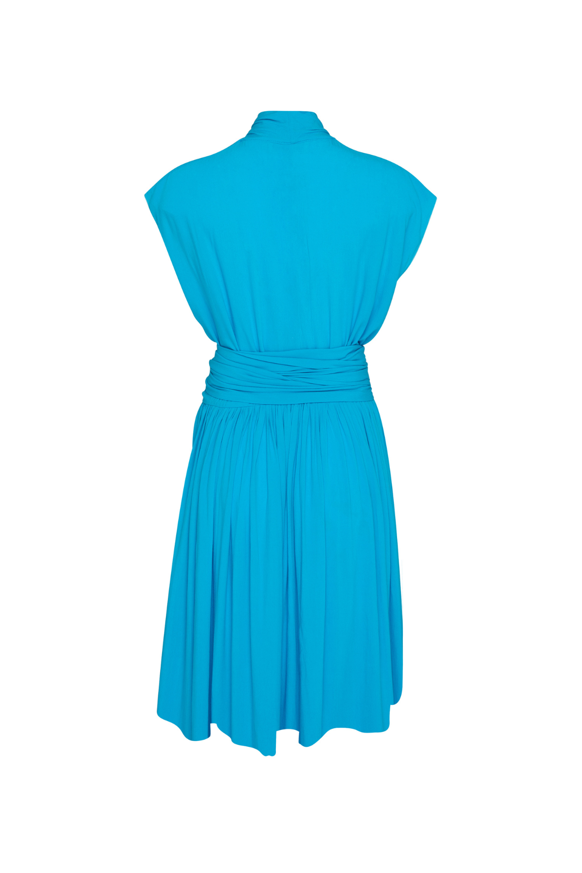 THE POINT DRESS SHORT - AQUA