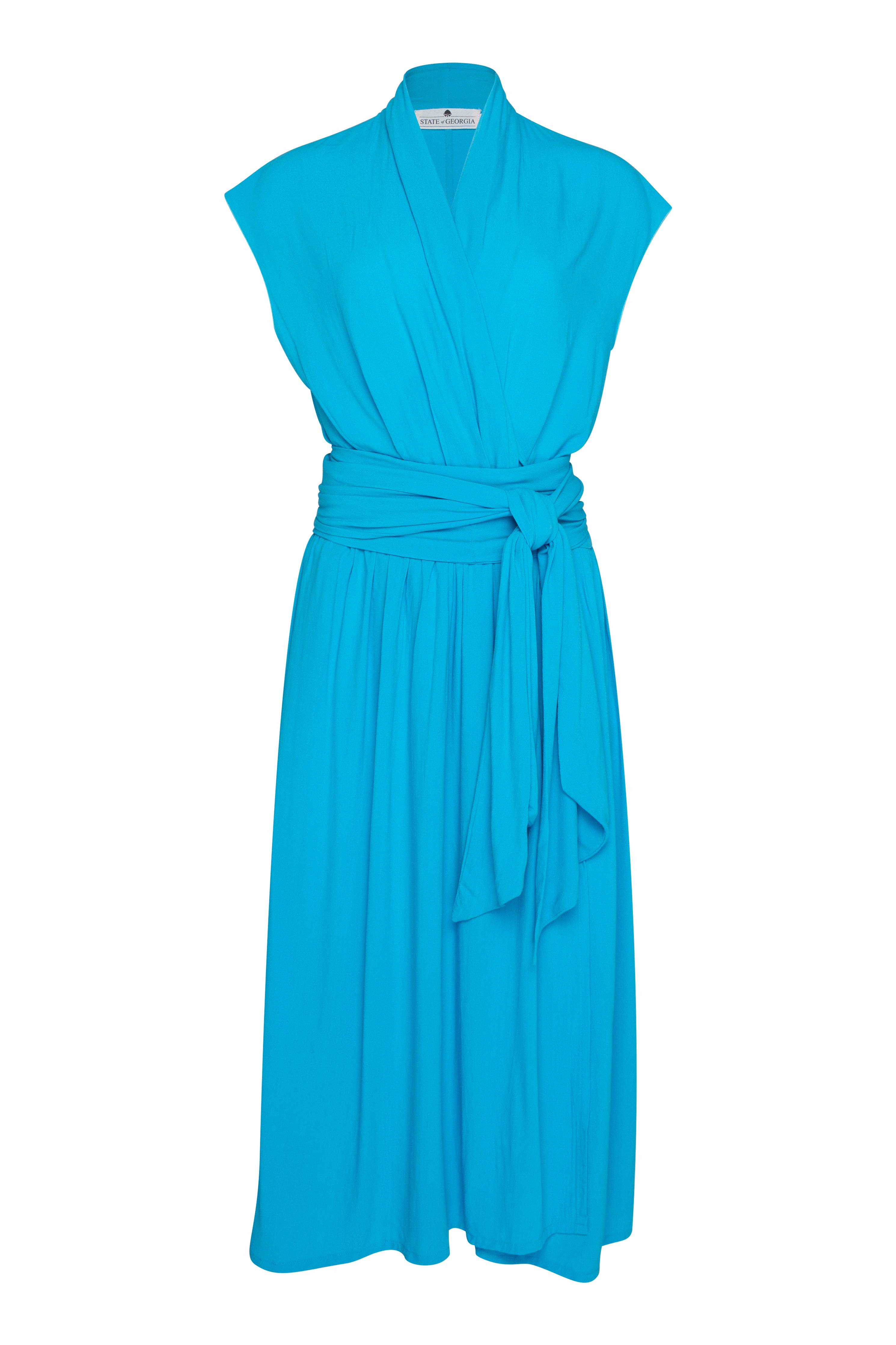 THE POINT DRESS - AQUA