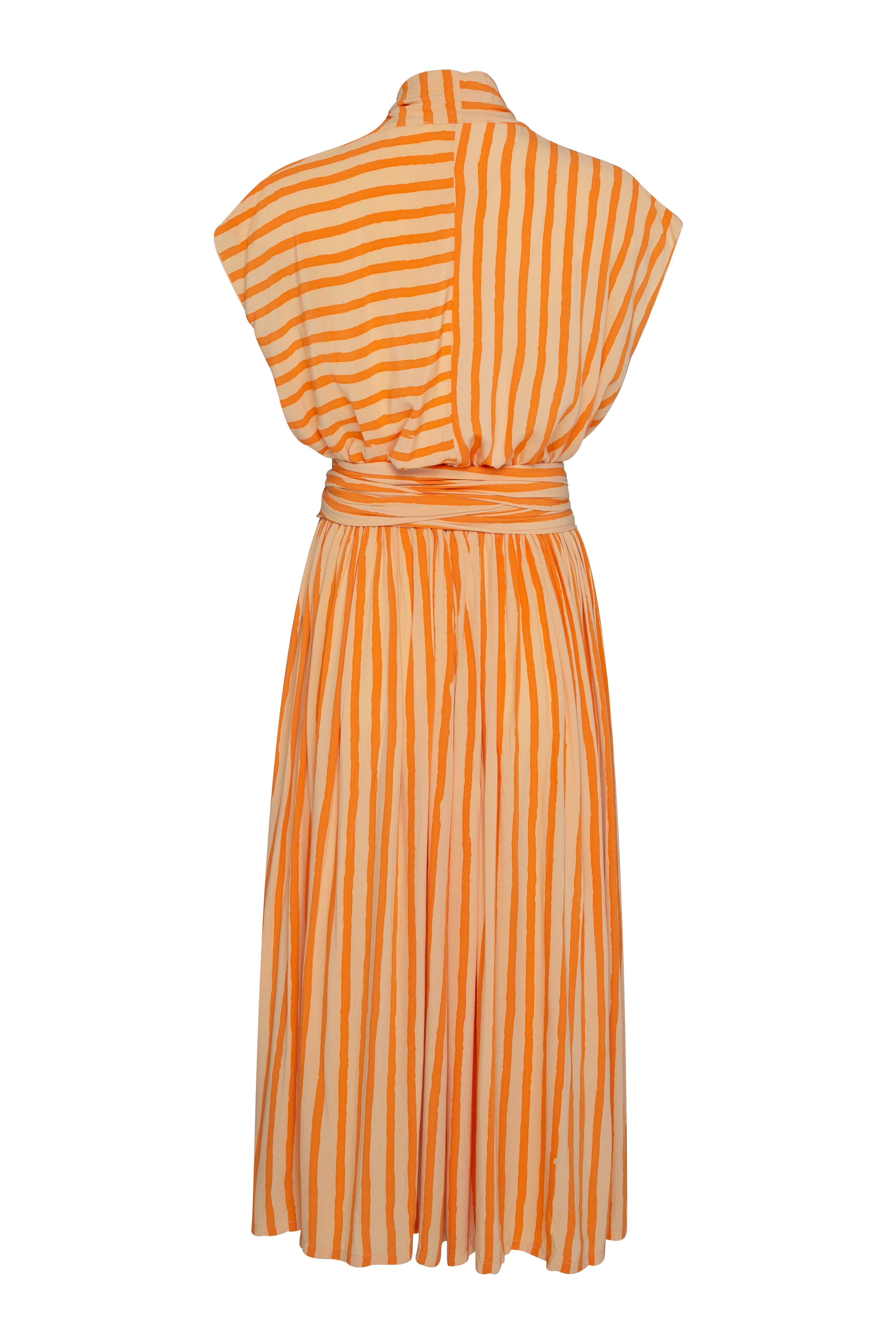 THE POINT DRESS - ORANGE FILM STRIPE