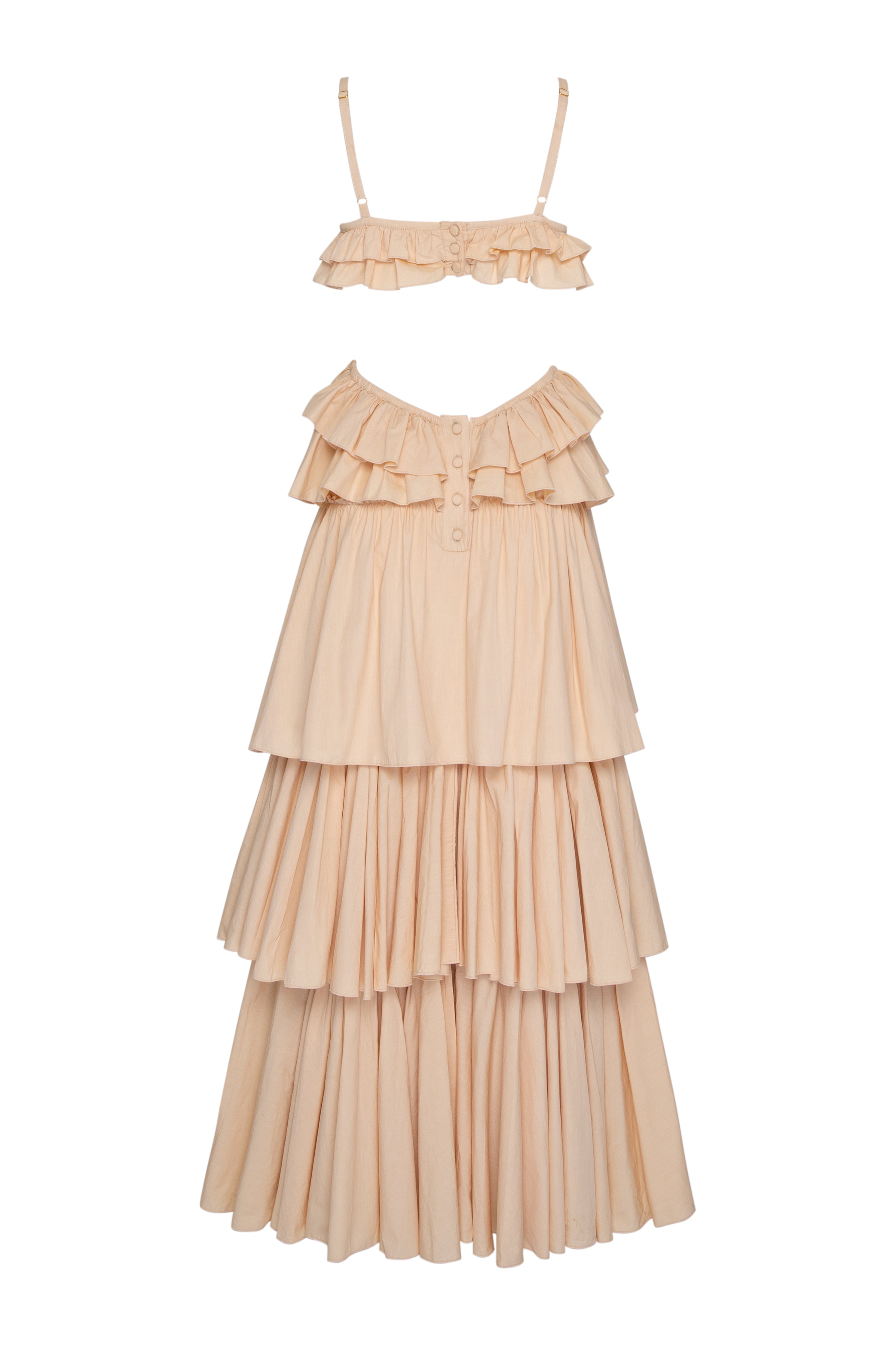 THE UTOPIA RUFFLE DRESS - SAND