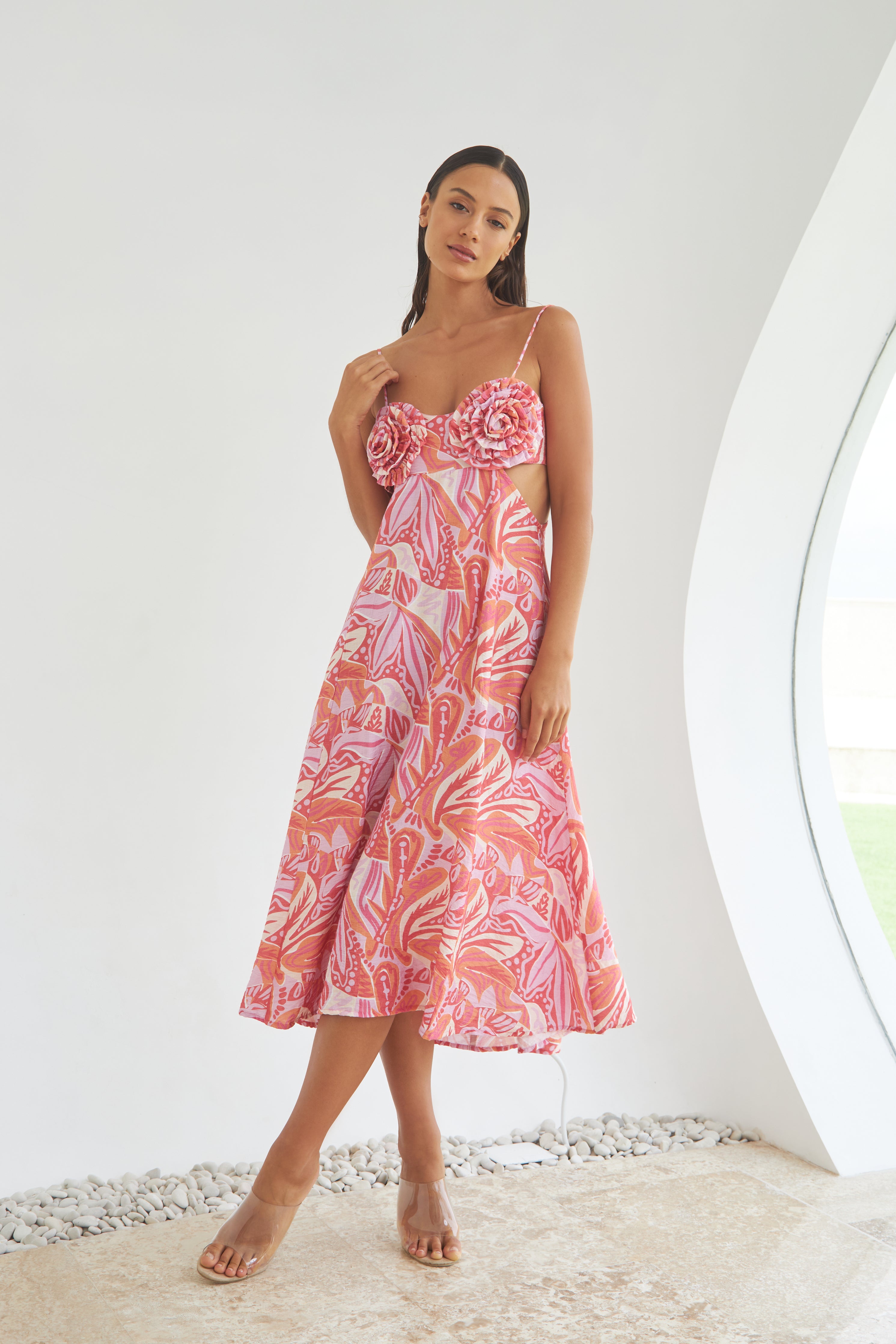 THE AMALFI ROSE DRESS- PARADISE PINK