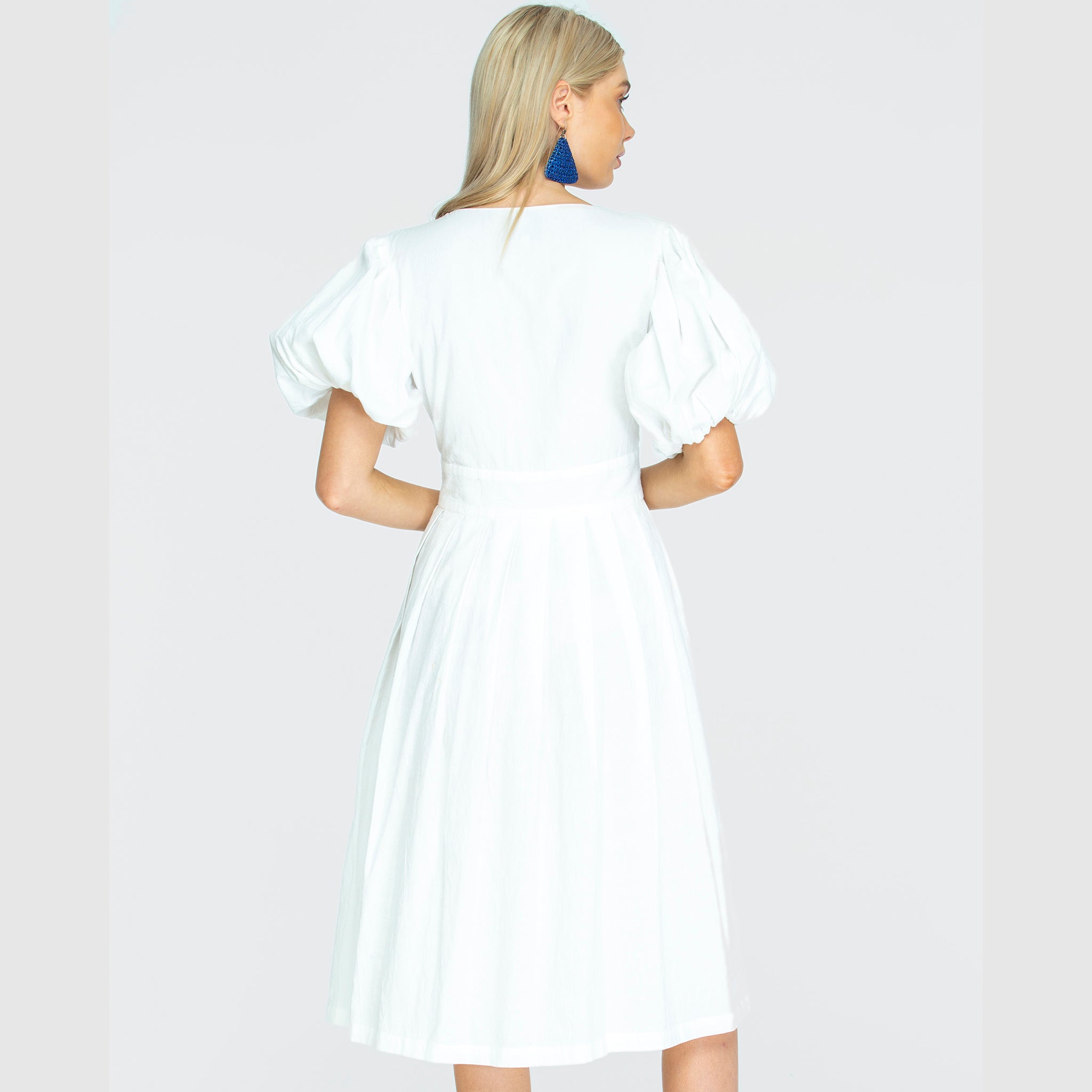 THE JAIME MIDI DRESS - WHITE