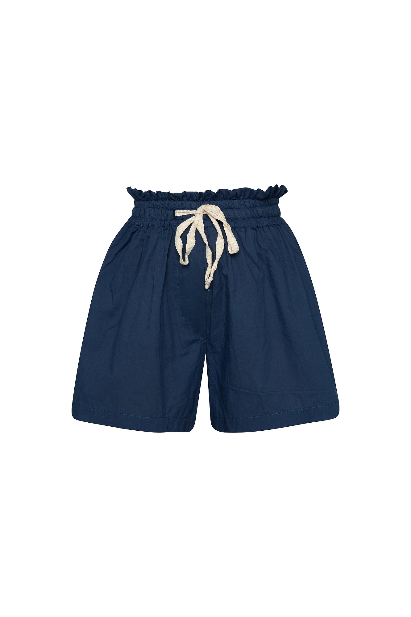 THE PAPERBAG DRAWSTING COTTON SHORT - NAVY BLUE