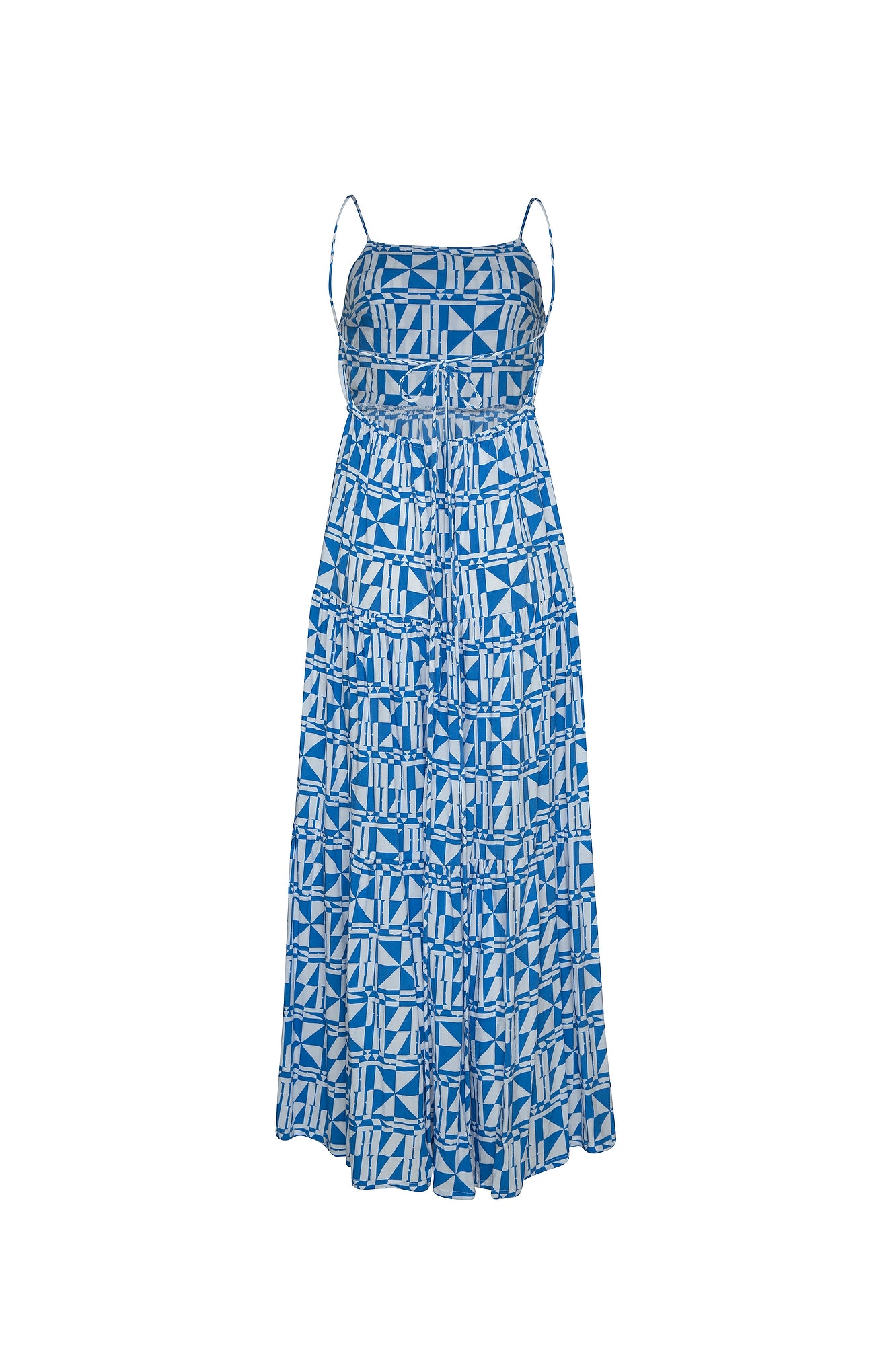 THE TRIANGLE MAXI DRESS - WINDMILL BLUE