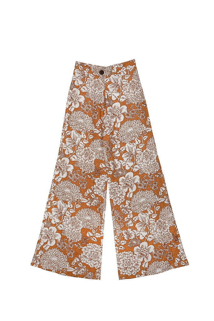 THE BOARDWALK LINEN PANTS - Wallpaper Almond