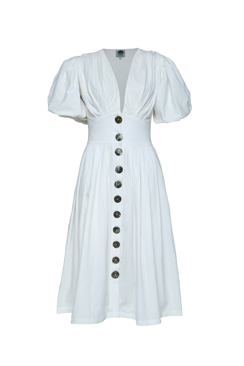 THE JAIME MIDI DRESS - WHITE