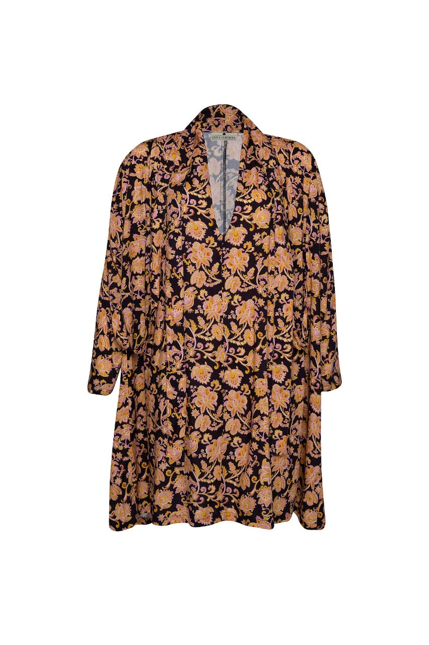 THE RISE AND SHINE 3 TIE KAFTAN DRESS - PAISLEY NAGA SMALL